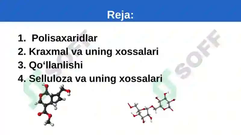 Polisaxaridlarning olinishi va xossalari 2