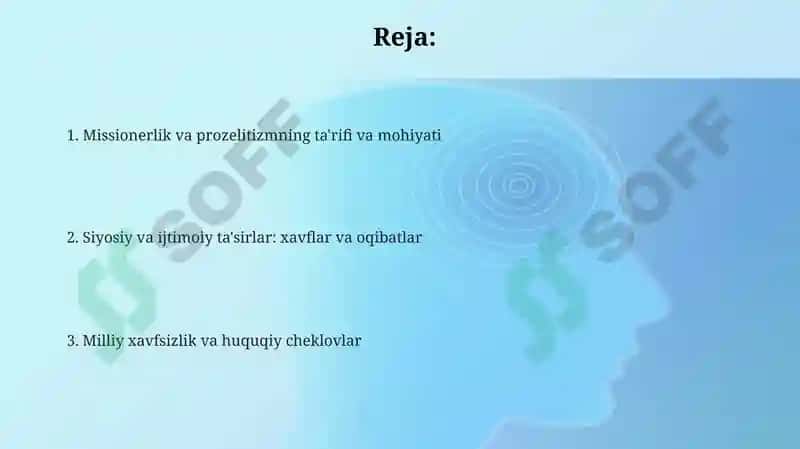 Missionerlik va Prozelitizm 2