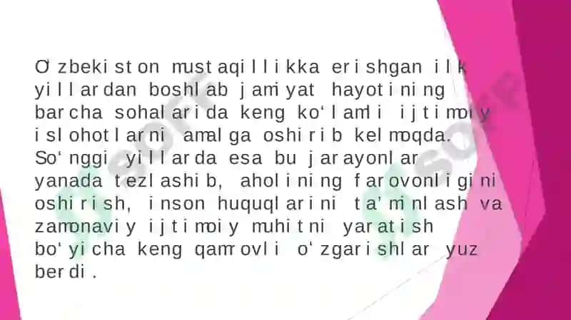 Оʻzbekistonda ijtimoiy oʻzgarishlar 2