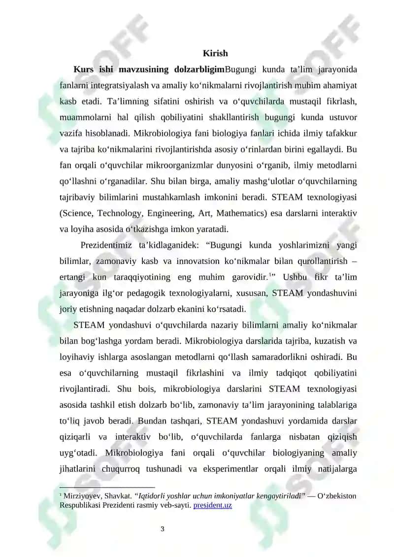 Mikrobiologiya darslarini STEAM texnologiyasi asosida tashkil etish 2