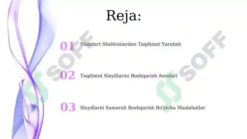 Standart Shablonlardan Taqdimot Yaratish 2