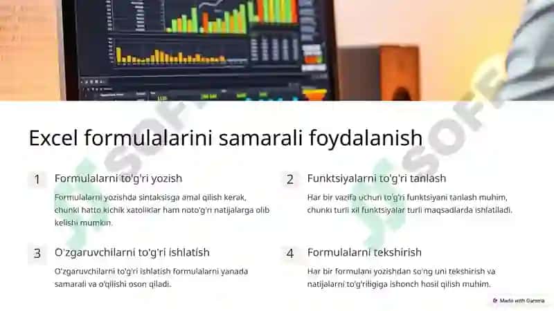 Excel dasturida avtoto'ldirishlar va avtohisoblashlar 2