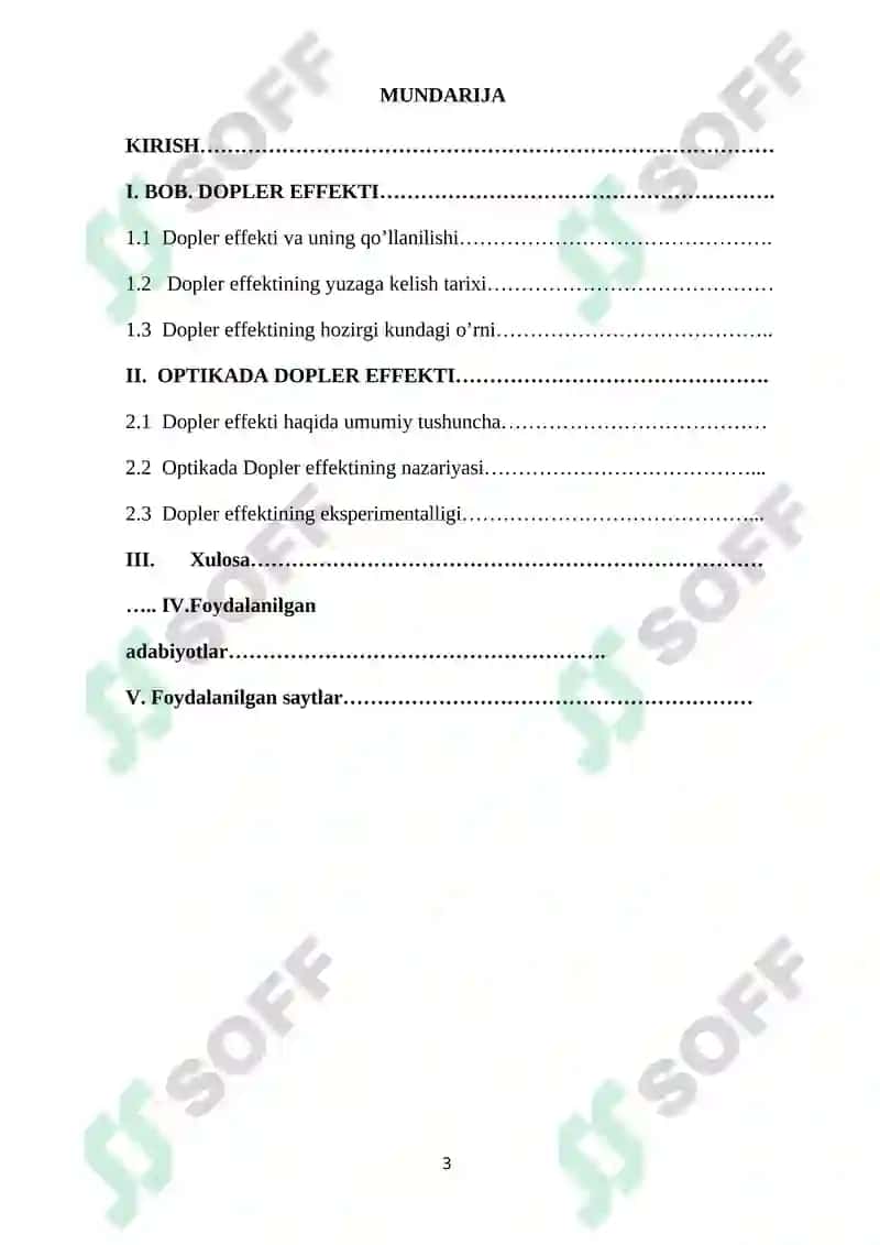 OPTIKADA DOPLER EFFEKTI VA UNING QO’LLANILISHI 2