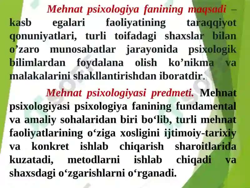 Mehnatpsixologiyasi 2