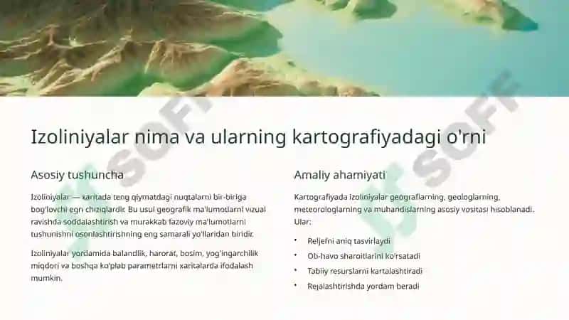 Izoliniyalar, Harakatdagi Chiziqlar va Chiziqli Belgilar Usullari 2