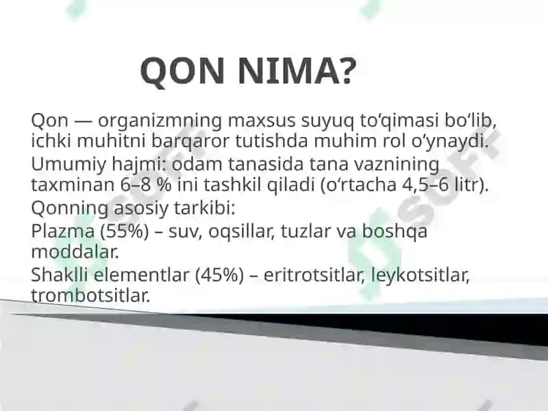 Qon oʻrnini bosuvchi suyuqliklar 2