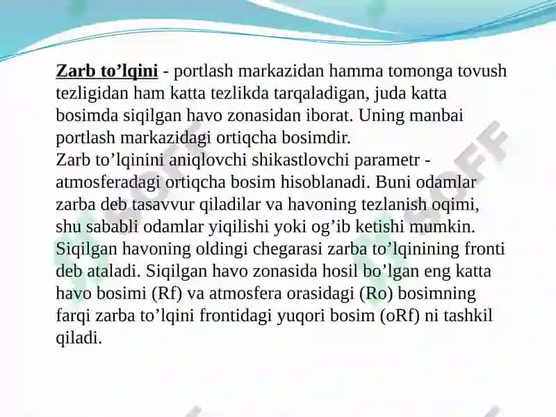 Zаrb tо’lqini 2