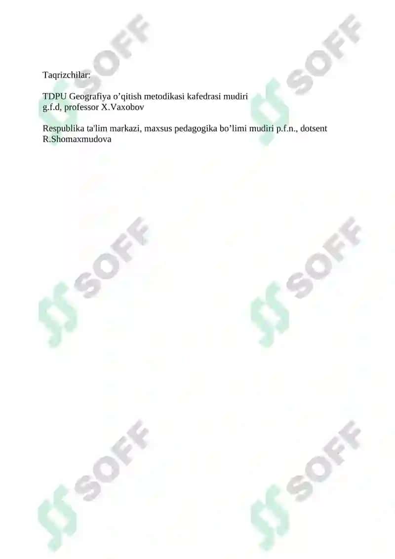 YORDAMChI MAKTABDA GЕOGRAFIYA O’QITISh MЕTODIKASI 2