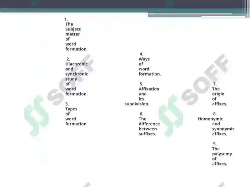 Word Formation and Affixation Lecture 3 2