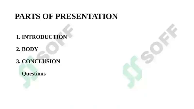 PARTS OF PRESENTATION 2
