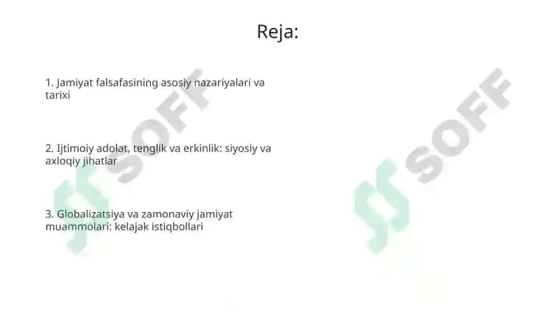 Jamiyat Falsafasi 2