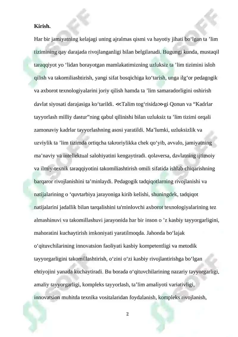 Zamonaviy fanda “kasbiy tayyorgarlik” 2