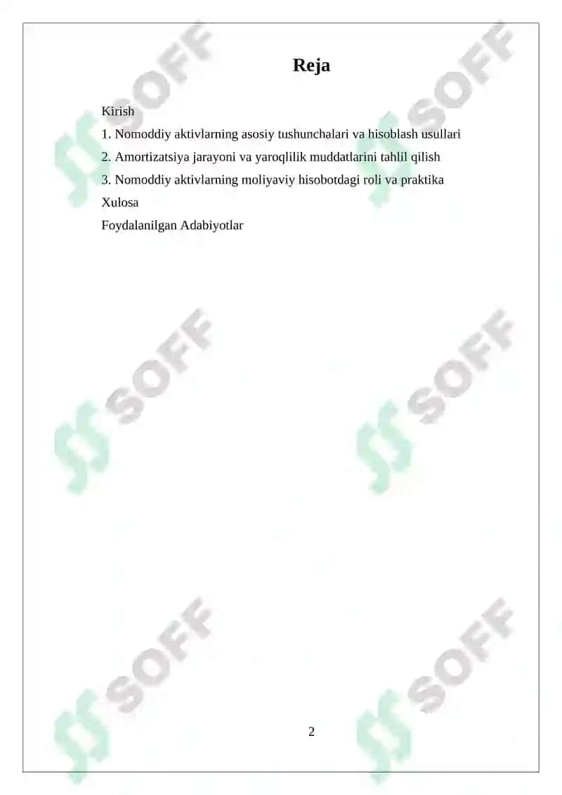 Nomoddiy aktivlarning hisobi 2