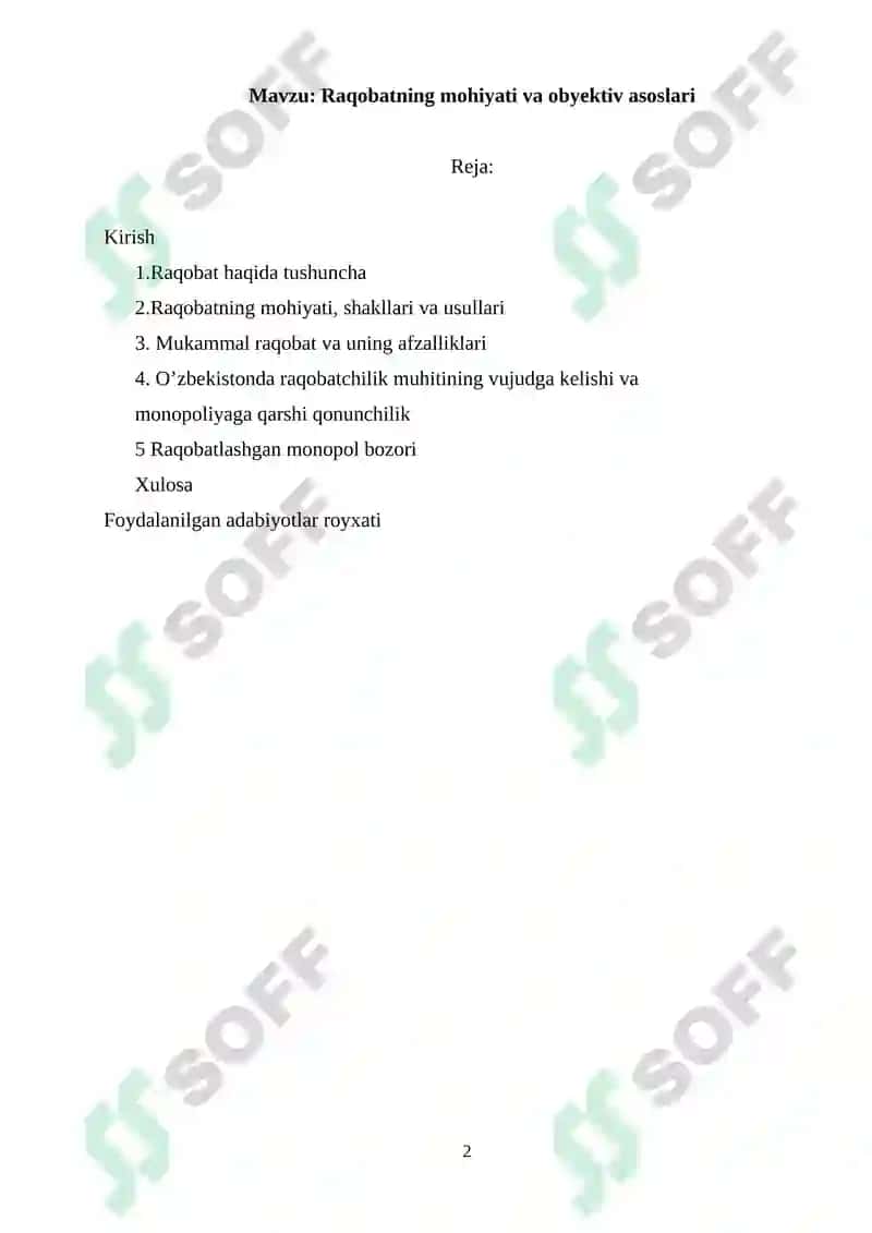 Raqobatning mohiyati va obyektiv asoslari 2