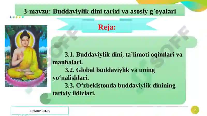 Buddaviylik Dini Tarixi va Asosiy G`oyalari 2