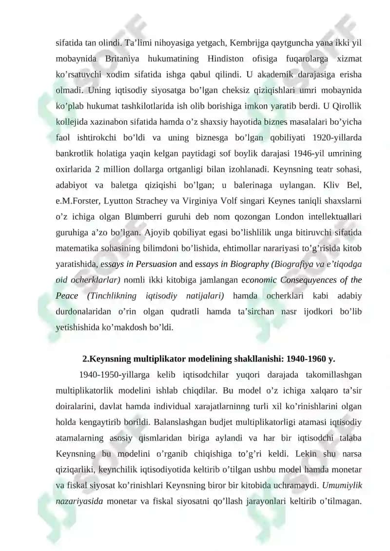 Keyns va keynschilik ta’limoti 2