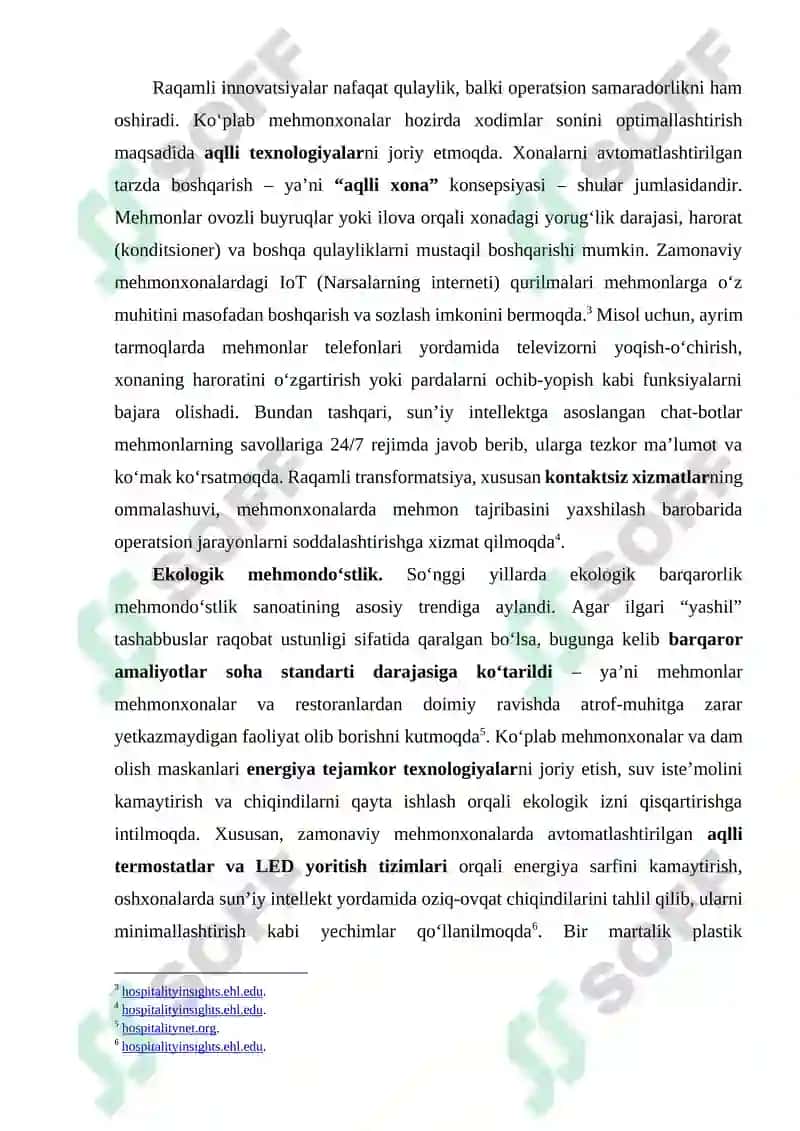 Mehmondo‘stlik, turizm va tadbirlar sohasidagi yangi yo‘nalishlar 2