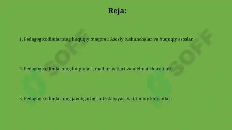 Pedagog xodimlarning huquqiy maqomi 2
