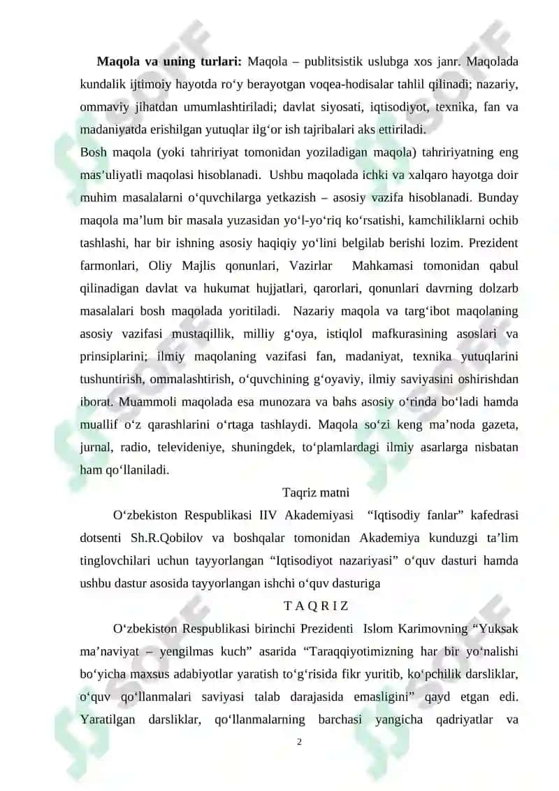 Mavzuga oid tadqiqot va uni olib boorish jarayonlari 2