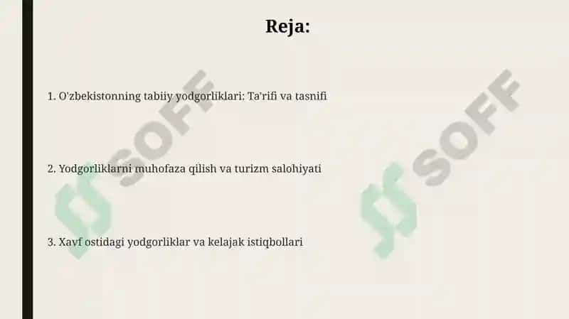 O'zbekistonning tabiiy yodgorliklari 2