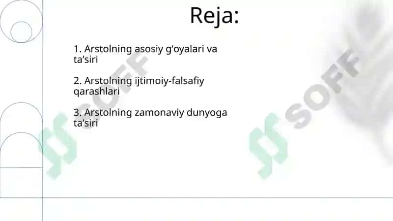 Arstolning ijtimoiy falsafiy qarashlari 2