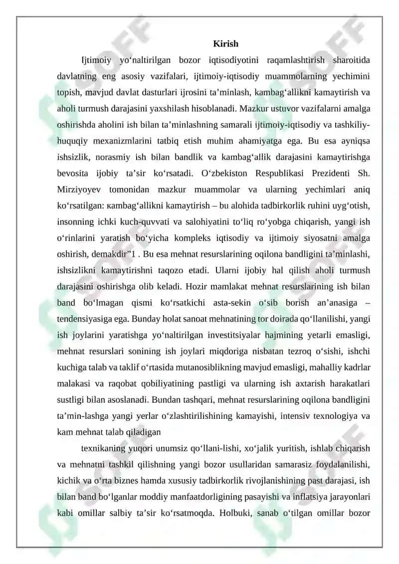 Ishchi kuchi uning bandligi va ishsizliki 2