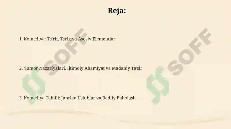 Komediya va uning badiiy tahlili 2