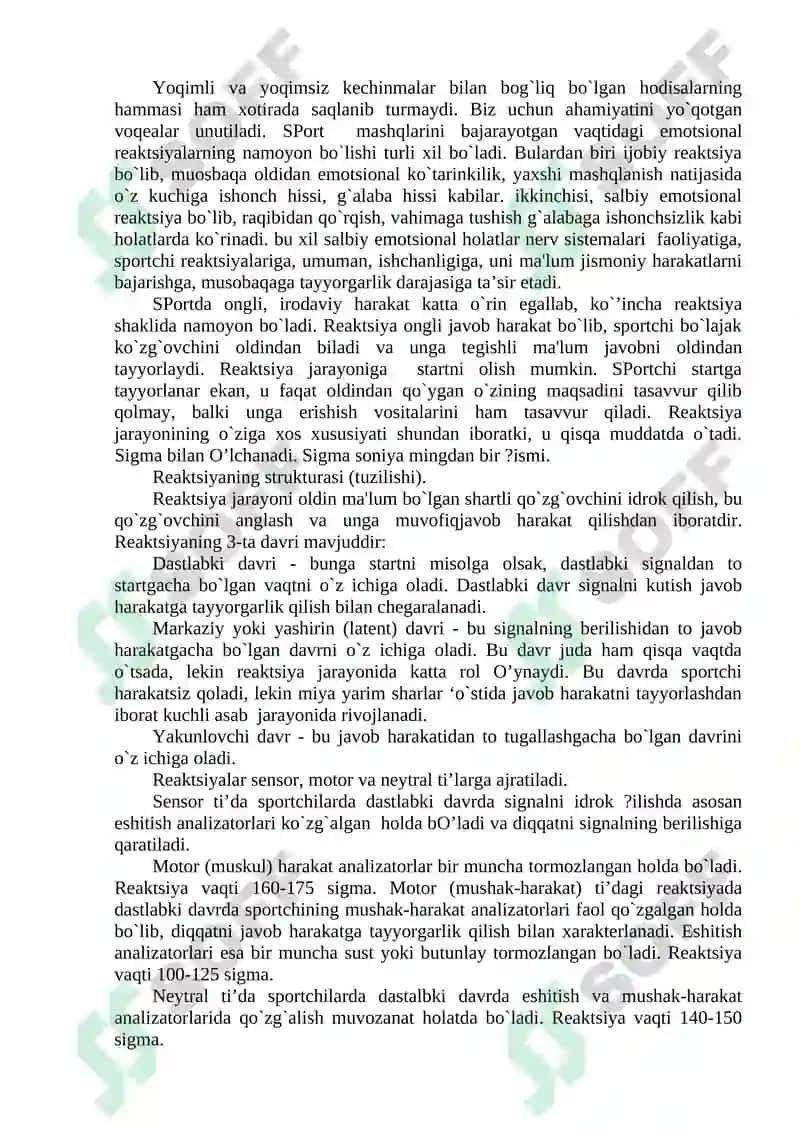 Sportchi shaxsida xotira va uning axamiyati 2