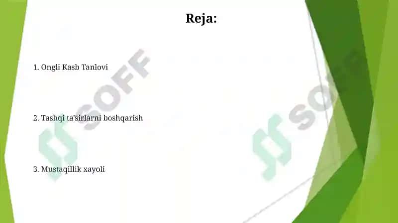 Kasb tanlashda onglilik va mustaqillik 2