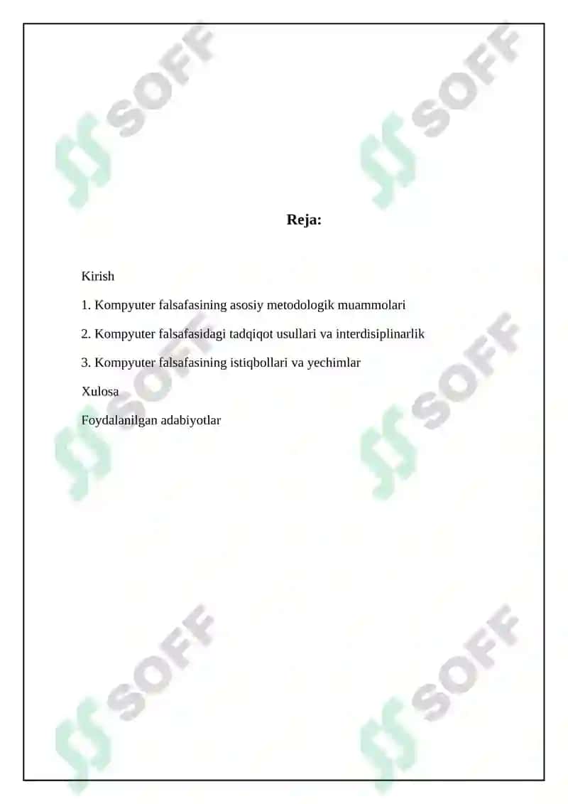 Kompyuter falsafasining metodologik muammolari 2
