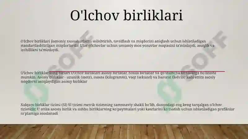 Ólchash Turlari Va Usullari 2