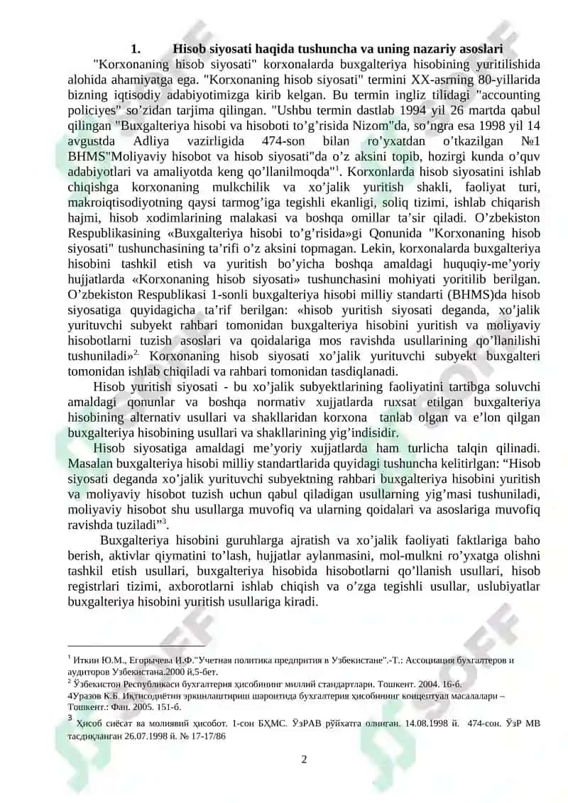Hisob siyosati 2