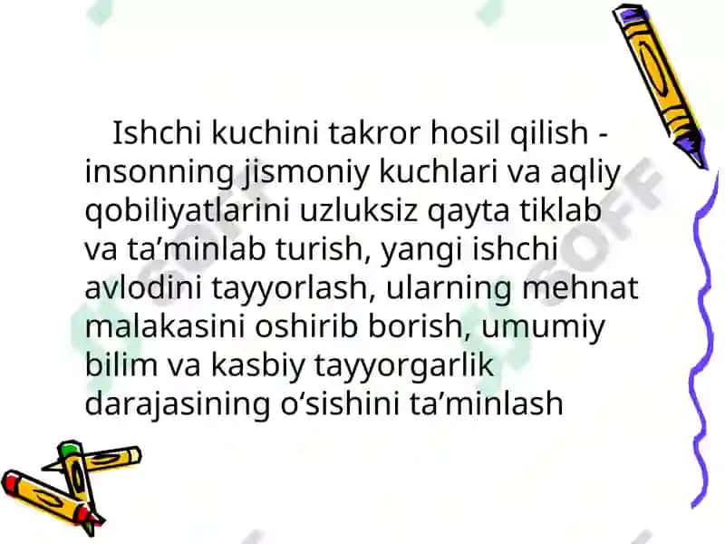 ISHCHI KUCHI, UNING BANDLIGI VA ISHSIZLIK 2