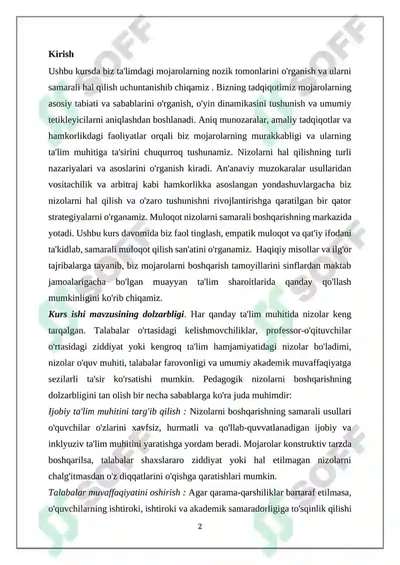 Pedagogik nizolarni boshqarish 2