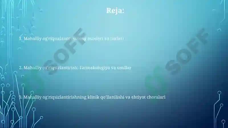 Mahalliy anesteziya va uning turlari 2