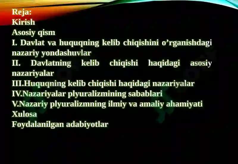 Davlat vahuqning kelib chiqishi haqida g'oya 2