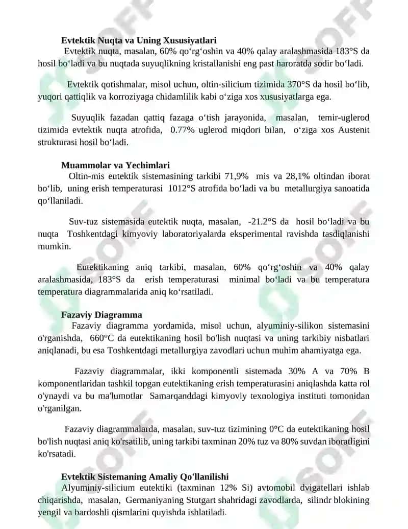 Termik tahlil usuli. Evtetikali sistemalar 2