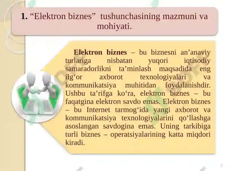 Elektron Biznes Amalga Oshirilishi 2