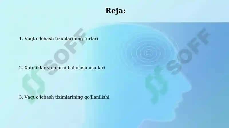 Vaqt oʻlchash tizimlarining tahlili 2
