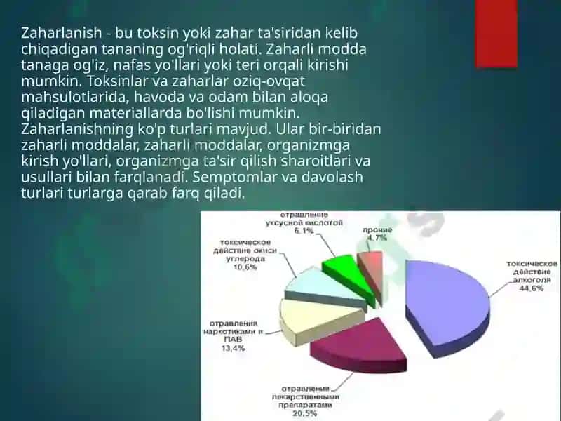 Zaharlanish haqida umumiy ma'lumot 2
