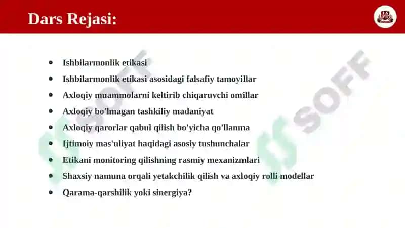 Ishbilarmonlik etikasi 2