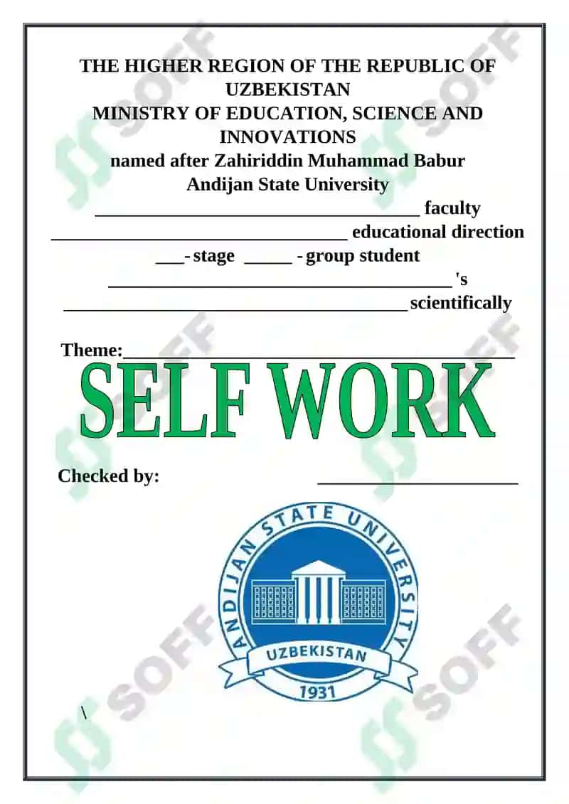SELF WORK 2