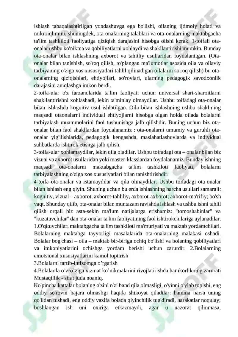 BOLALARNI OILADA MAKTABGA TAYYORLASH 2