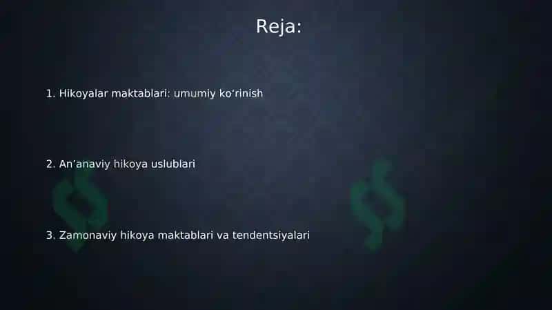Hikoyachilik maktablari 2