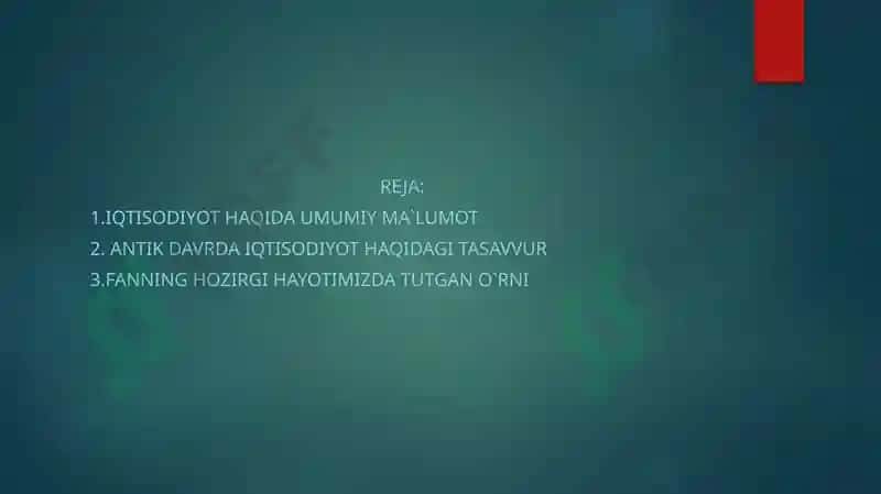 Iqtisodiyot nazariyasi 2