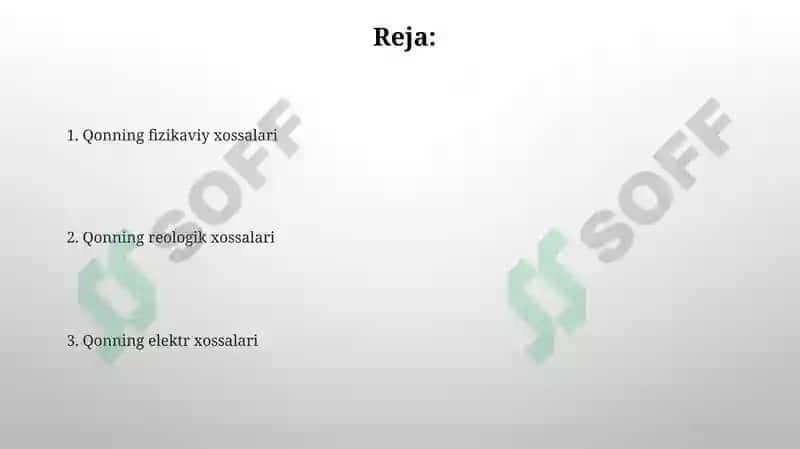 Qonning reologik xossalari 2