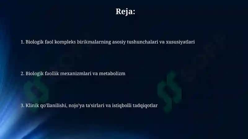 Biologik Faol Kompleks Birikmalar 2