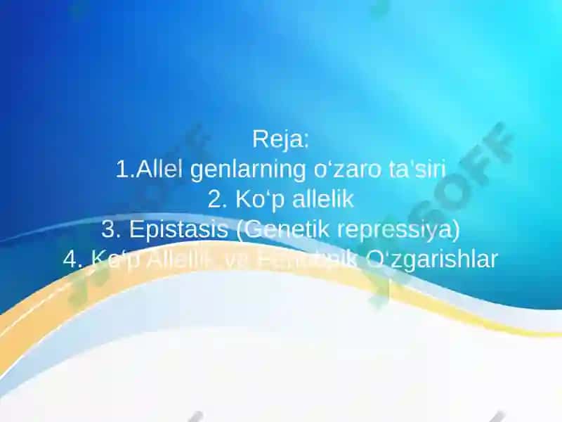 Allel gen va ularning oʻzaro ta'siri 2