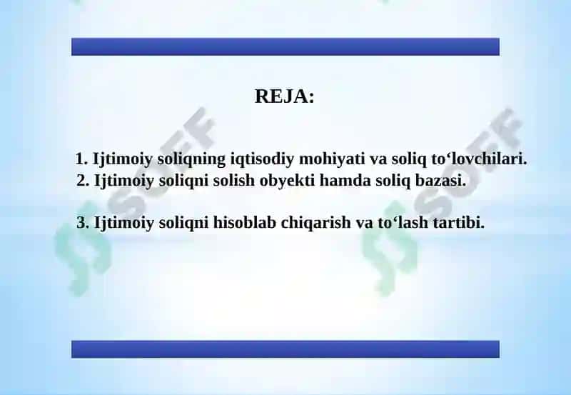 Ijtimoiysoliq va yig'imlar 2