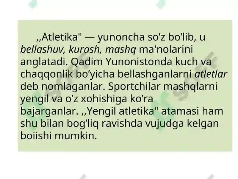 Yengil atletika mashg’ulotlari 2